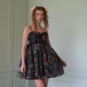 Selfie Nightcap Rosebud Mini Puff Dress